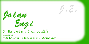 jolan engi business card